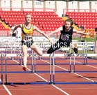 Under-15 girls 75 metres hurdles at the North Eastern Championships, Gateshead International Stadium.  Photos: David T. Hewitson/Sports for All Pics